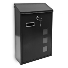 Briefkasten mit 3 quadratischen Sichtfenstern