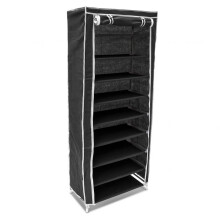 Schuhschrank mit Stoffpolsterung 9 Böden