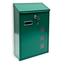 Mailbox with 3 square viewing windows