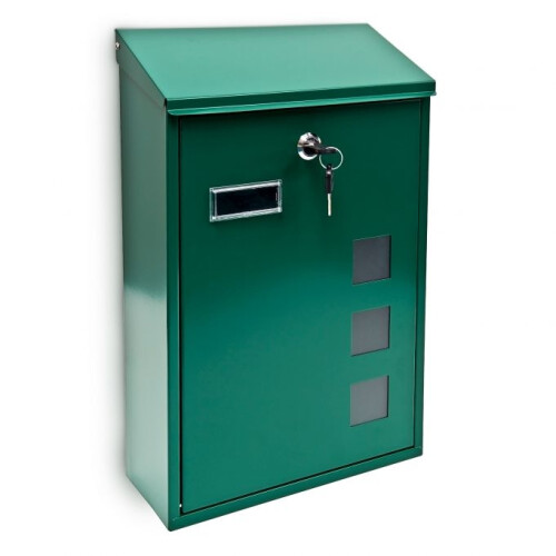 Mailbox with 3 square viewing windows