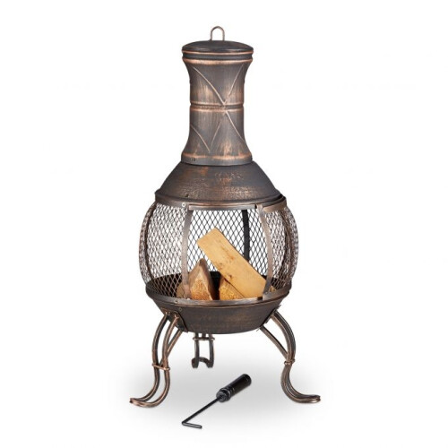 Mexican style outdoor fireplace