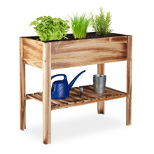 Hochbeet Holz geflammt