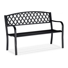 Metall-Gartenbank mit Flechtmuster