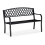 Metall-Gartenbank mit Flechtmuster 1