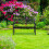 Metall-Gartenbank mit Flechtmuster 2