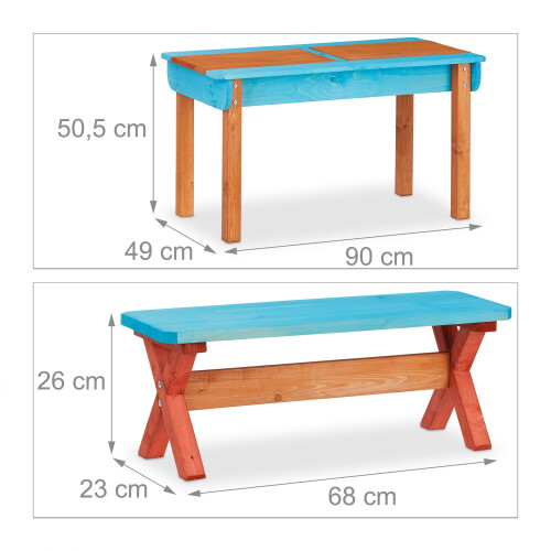 Picnic table for children with parasol 2