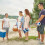 Picknickdecke 200 x 200 cm gestreift 6
