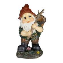 Garden gnome with acorn basket
