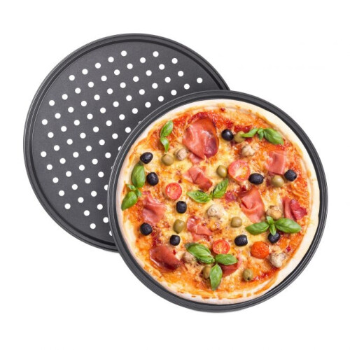 2 Stk. runde Pizzableche