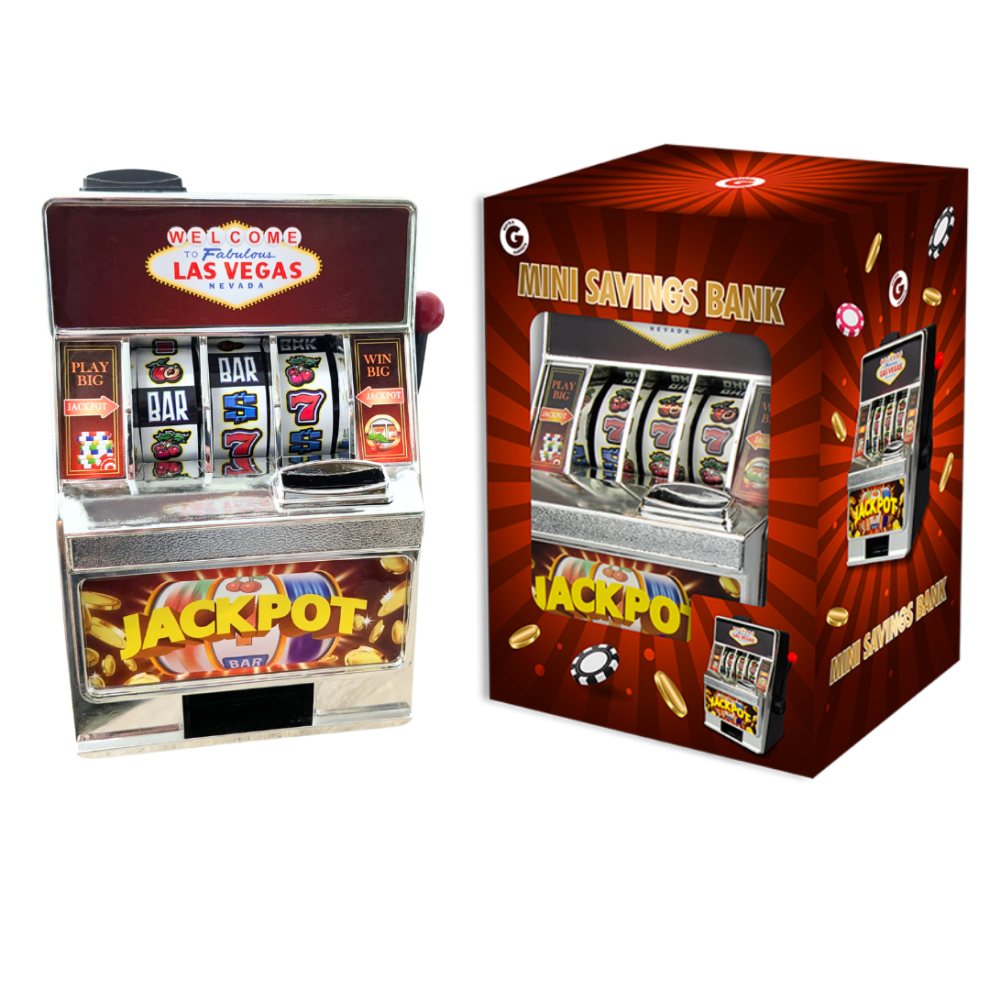 Lnd Gifts Savings Bank One Armed Bandit Slot Machine, Money Bank Secret Santa