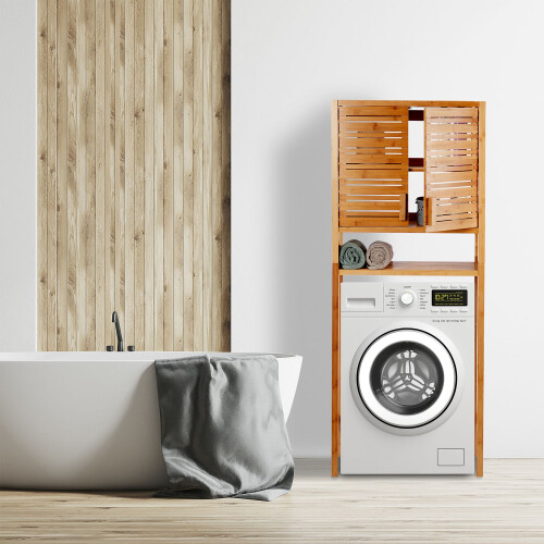 Waschmaschinenschrank aus Bambus 2