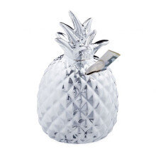 Sparschwein Ananas in Silber