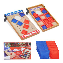 2-in-1 Wurfspiel Cornhole & Drei in einer Reihe
