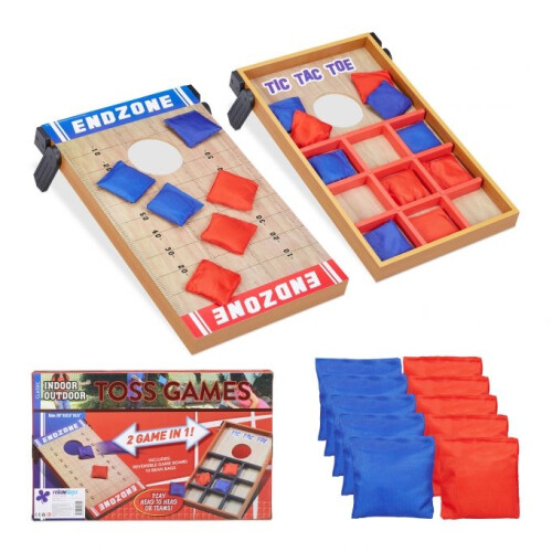 Jeu de lancer 2 en 1 cornhole et trois d'affilée