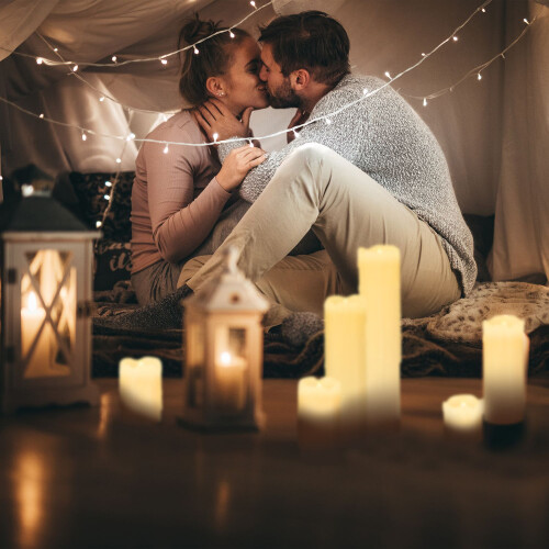 Zestaw 6 woskowych lamp blokowych LED 2