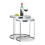 Runder Beistelltisch in Silber 1
