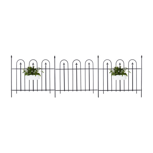 Gartenzaun Metall 4er Set 2