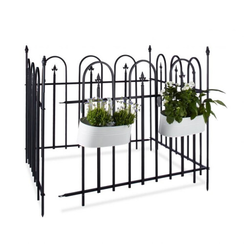 Gartenzaun Metall 4er Set