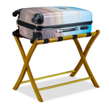 Folding wooden suitcase stand