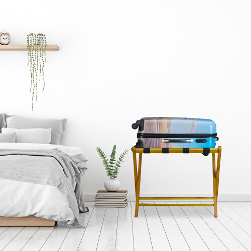 Folding wooden suitcase stand 1