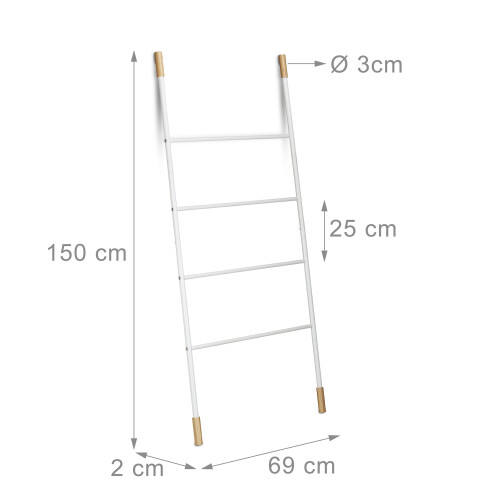 Kleiderbügelleiter weiß 2