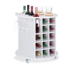 Großes Weinregal auf Rädern