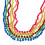 Bunte Halskette mit 12 Neonperlen 7
