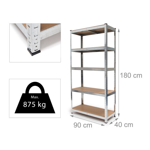 Storage shelf 5 shelves 2