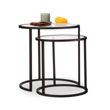 Couchtisch aus Glas, 2er-Set