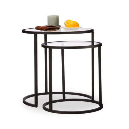 Couchtisch aus Glas, 2er-Set
