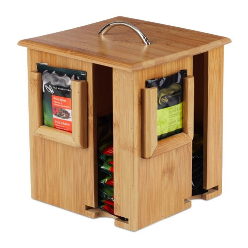 Drehbare Teebox aus Bambus