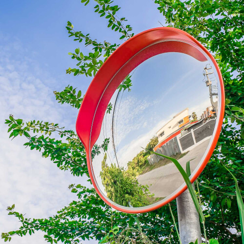 Verkehrsspiegel 60 cm rot 1