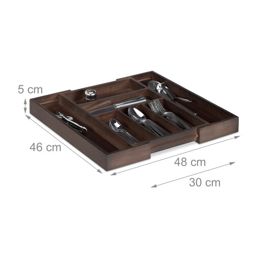 Besteckkasten Bambus dunkelbraun 1