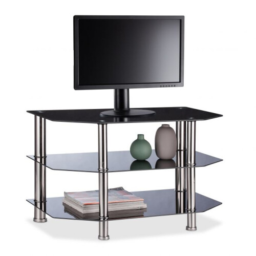 TV-Tisch Schwarzglas