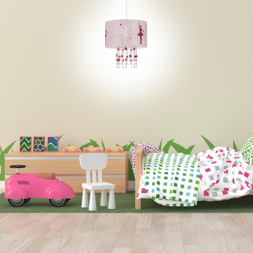 Hängeleuchte in Rosa 1