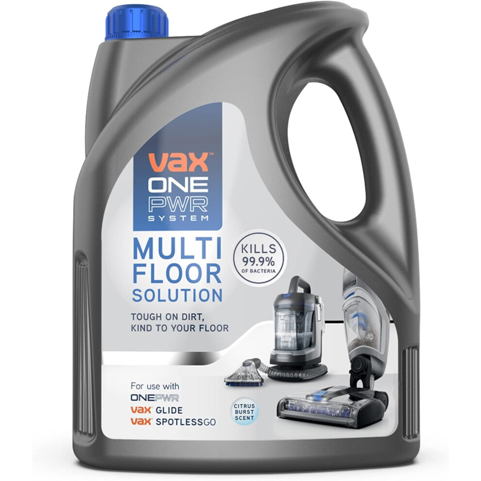 Vax ONEPWR 4L Multifloor Solution | Kills 99.9% of Bacteria - 1-9-142097, Silver