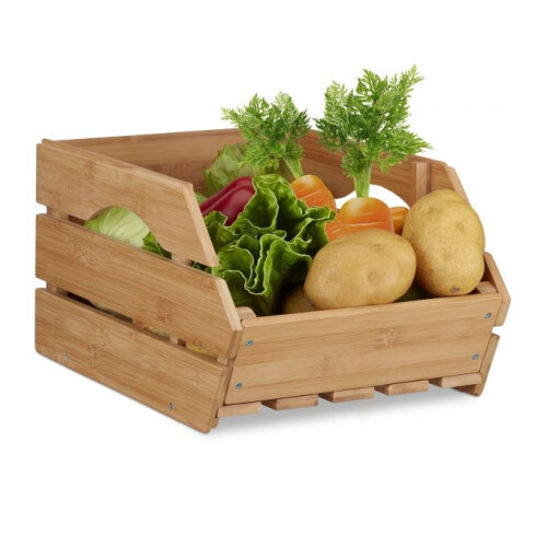 Universelle Stapelbox aus Bambus