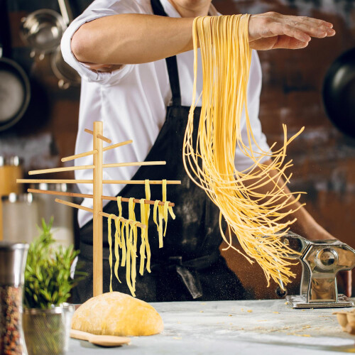 Bamboo pasta drying rack 1