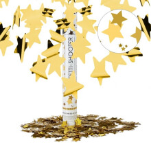 Konfettikanone goldene Sterne