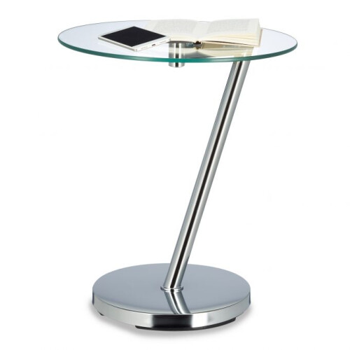 Beistelltisch aus Glas und Metall