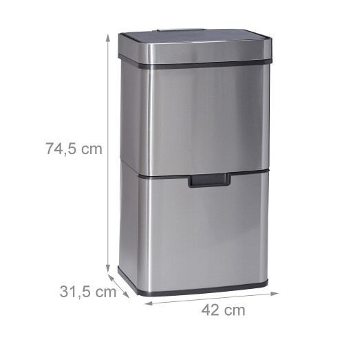 Mülltrennsystem 3-fach mit Sensor 2