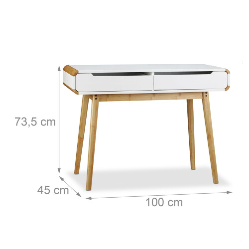 Desk with drawers in white 2