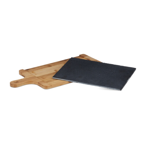 Serviertablett mit Schieferplatte 2
