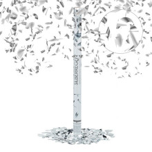 Konfettikanone 80 cm silber