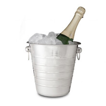 Champagnerkühler aus Edelstahl mit Tragegriff