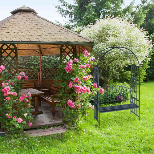 Rose arch with bench seat for 2 1