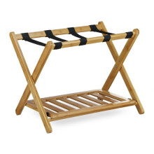 Bamboo luggage bench with storage