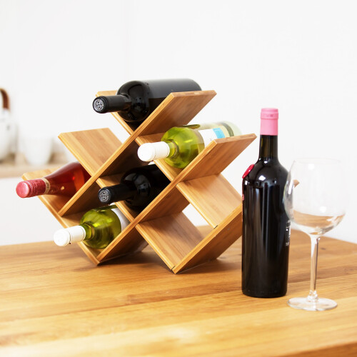 Weinregal aus Bambus 1