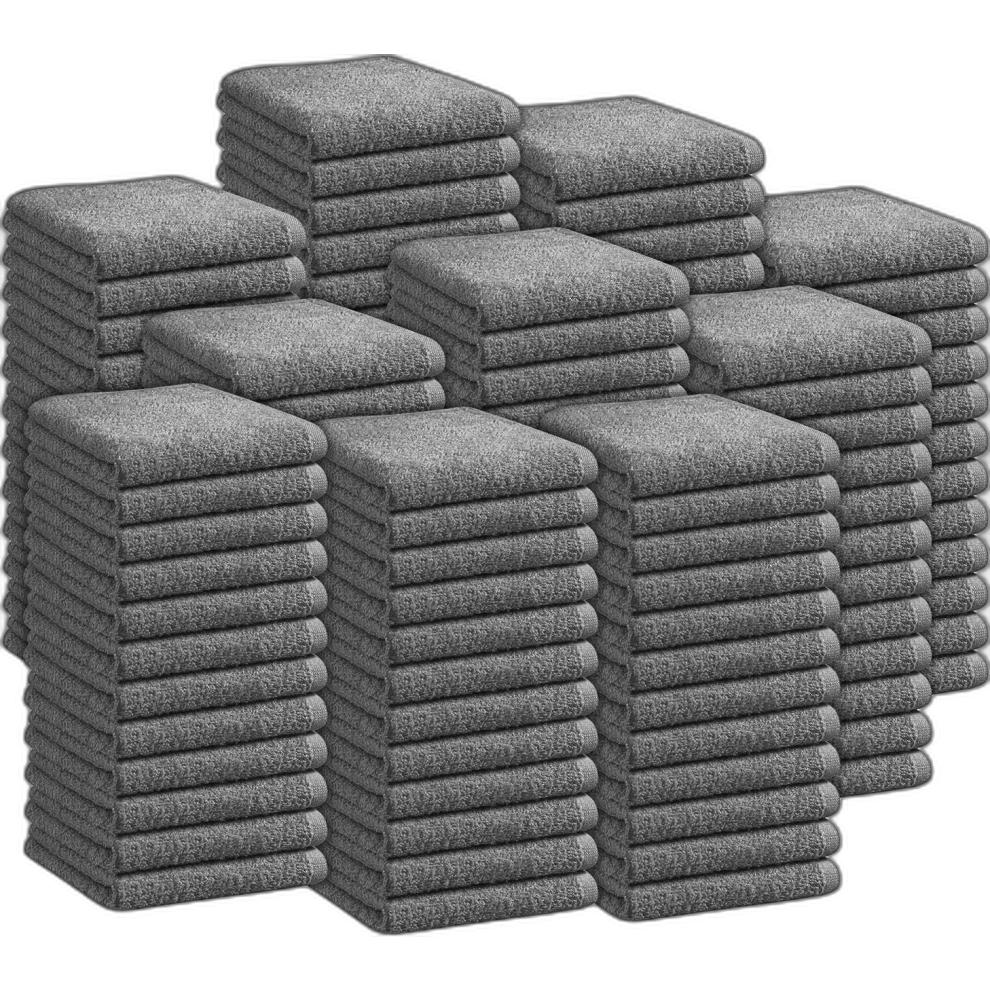 (Charcoal Grey, 6-Piece) Luxury Face Cloths Towels 100% Egyptian Cotton Flannels Wash Cloths Towels 500GSM