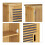 Wandschrank für Badezimmer Bambus 2 Regale 9